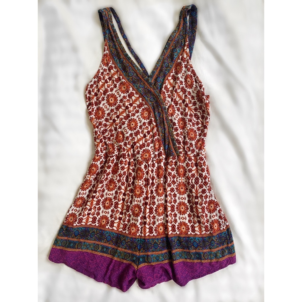 Free 2 luv multi patterned Romper